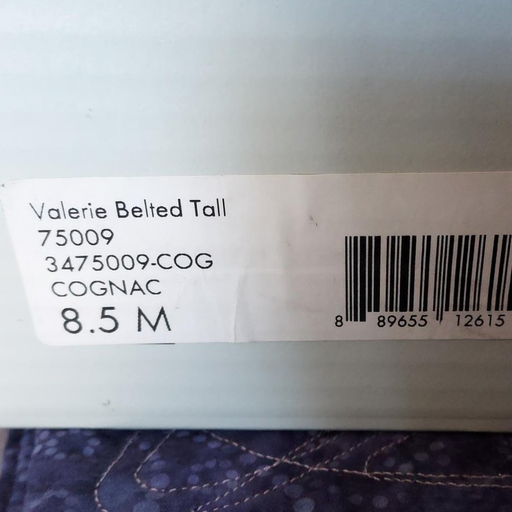 NIB Frye Valerie tall belted boots, cognac, fully fur lined!  8.5 (more like 8) - Picture 11 of 13